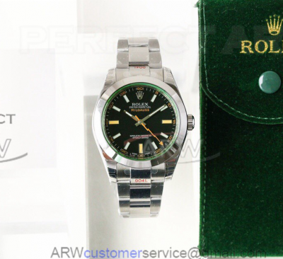 DJ Factory Rolex Milgauss Black Face 116400GV Stainless Steel Case Automatic 40mm Men's Watch